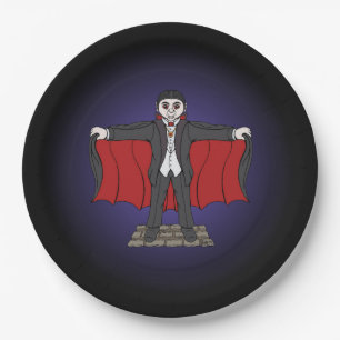Niedlich Vampire/Dracula Pappteller
