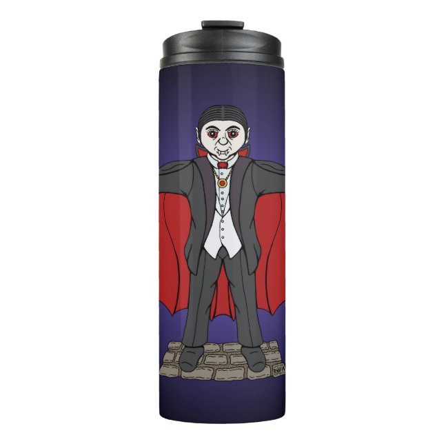 Niedlich Vampire/Dracula Thermosbecher (Vorderseite)