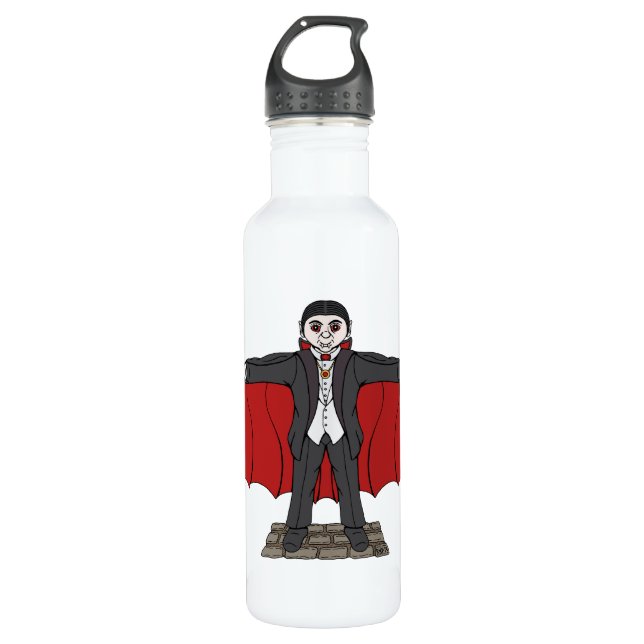 Niedlich Vampire/Dracula Trinkflasche (Vorderseite)