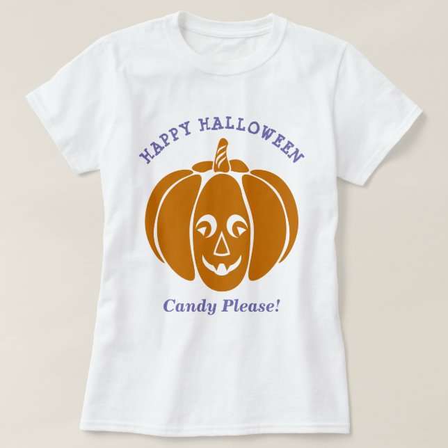 Niedlich Vampire Halloween Pumpkin Graphic T-Shirt (Design vorne)