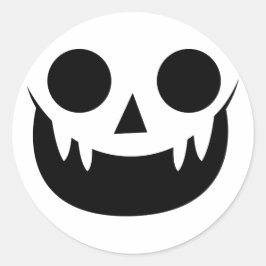 Niedlich Vampire Pumpkin-Gesichtsticker Runder Aufkleber