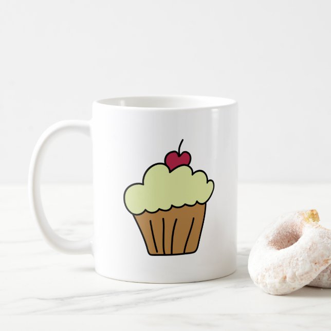 Niedlich Vanilla Cupcake Kaffeetasse (Mit Donut)