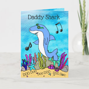 Niedlich Vatertag Daddy Shark Karte