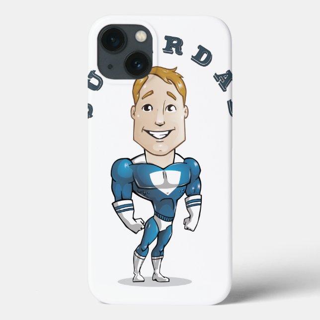 Niedlich Vector Cartoon Super Vater Case-Mate iPhone Hülle (Rückseite)