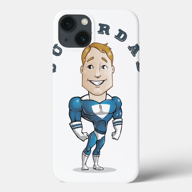 Niedlich Vector Cartoon Super Vater Case-Mate iPhone Hülle (Rückseite)