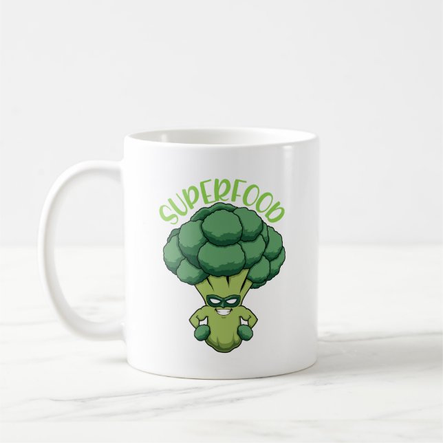 Niedlich Vegan gesund Superfood Funny Zitat Kaffee Kaffeetasse (Links)