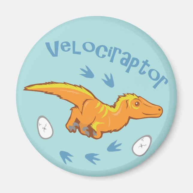 Niedlich Velociraptor Magnet (Vorne)