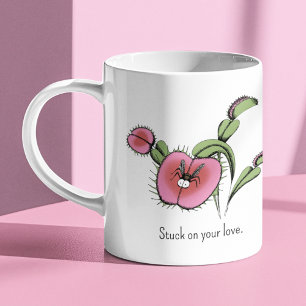 Niedlich Venus Flytrap Pflanze Herz Kaffeetasse
