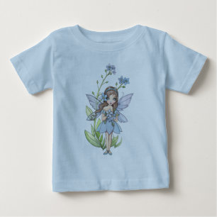 Niedlich vergessen Sie mich nicht Blume Fairy Baby T-shirt