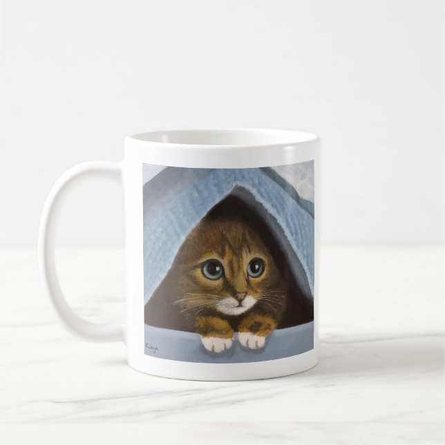 Niedlich Verstecken der Kitten-Tasse Kaffeetasse (Links)