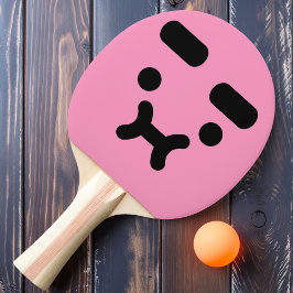Niedlich verwirrtes Pouty Face Light Pink Tischtennis Schläger
