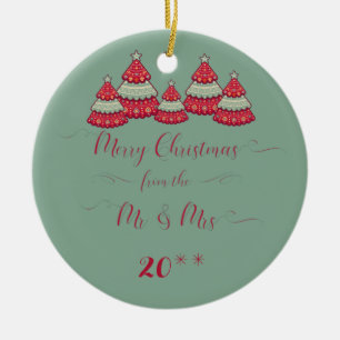 Niedlich verzieren unser erstes Weihnachten Keramikornament