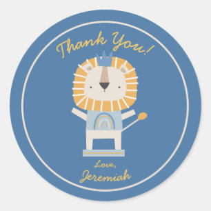 Niedlich Vielen Dank für die Geburtstagsparty Lio Runder Aufkleber