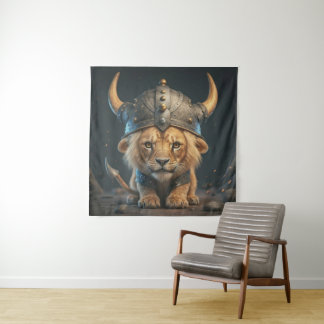 Niedlich Viking Baby Lion Wandteppich