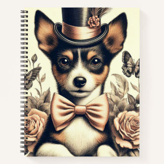 Niedlich Vintag Toy Fox Terrier Notizbuch