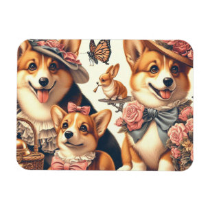 Niedlich Vintag Welsh Corgi Cardigan Magnet