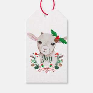 Niedlich Vintage Christmas Baby Goat - Joy Geschenkanhänger