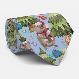 Niedlich Vintage Christmas Quokka Krawatte