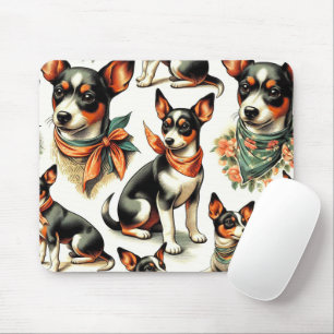 Niedlich Vintage Ratte Terrier Seamless Mousepad