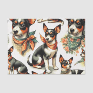 Niedlich Vintage Ratte Terrier Seamless Seidenpapier