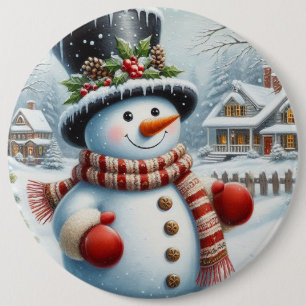 Niedlich, Vintage/Whimsical Weihnachten/Winter Sch Button