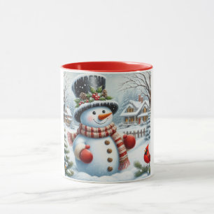 Niedlich, Vintage/Whimsical Weihnachten/Winter Sch Tasse