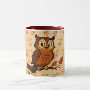 Niedlich, vintage, wunderlicher Herbst/Oktober-Huh Tasse