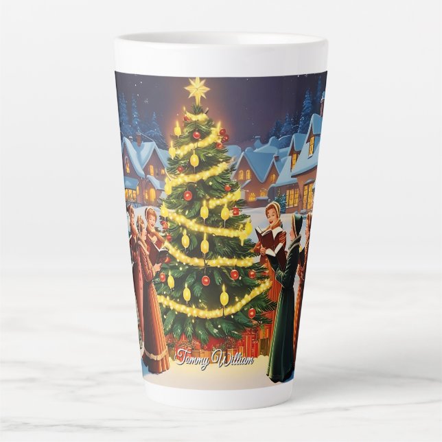 Niedlich Vintages Weihnachten Milchtasse (Vorderseite)