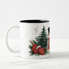 Niedlich Vintages Weihnachten Zweifarbige Tasse