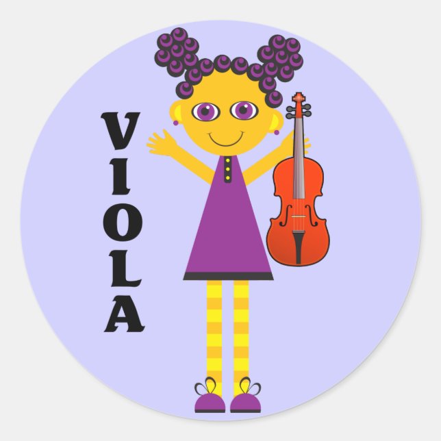 Niedlich Viola Girl Sticker (Vorderseite)