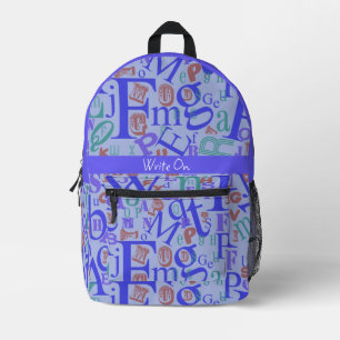Niedlich Von A bis Z Alphabet Fun-Schrift Bedruckter Rucksack