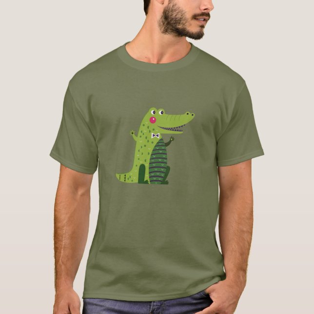 Niedlich Walking Alligator T - Shirt (Vorderseite)
