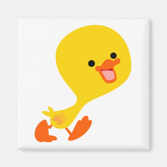 Niedlich Walking Cartoon Duckling Magnet (Vorne)