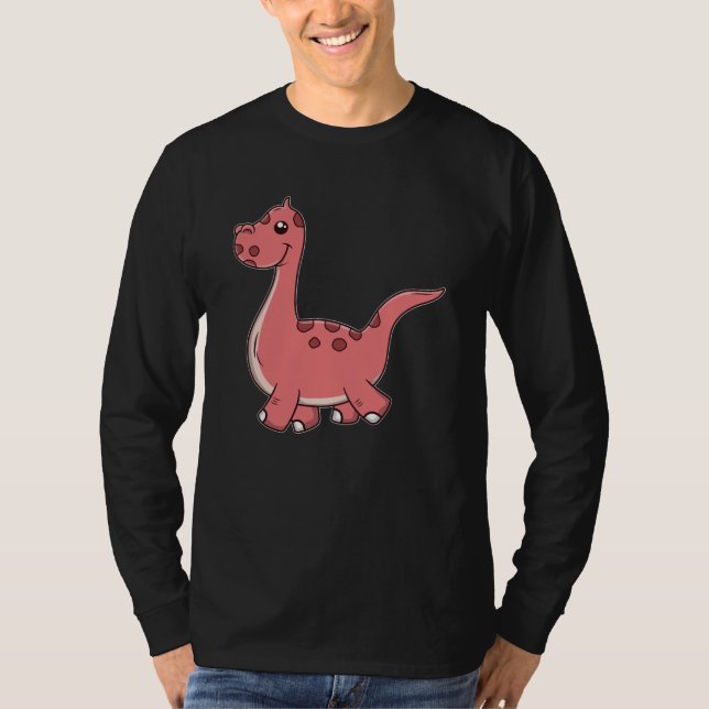 Niedlich Walking Dinosaur T-Shirt (Vorderseite)