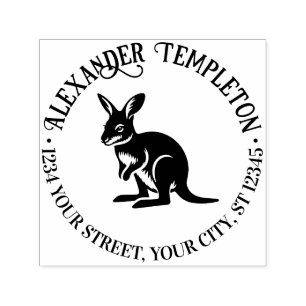 Niedlich Wallaby Australien Name Rücksendeadresse Permastempel