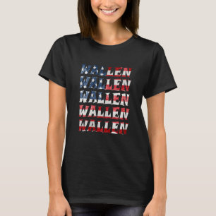 Niedlich Wallen American Flag Red White Blue für F T-Shirt