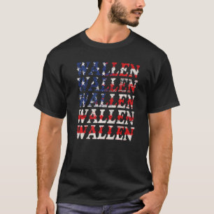Niedlich Wallen Merch American Flag Red White Blue T-Shirt
