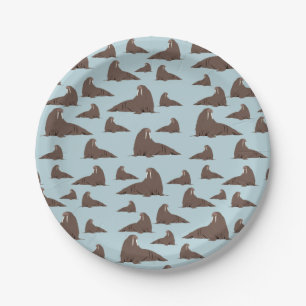 Niedlich Walrus Pattern Pappteller