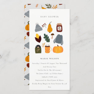 Niedlich warme, gemütliche Herbst-Essential-Babydu Dankeskarte