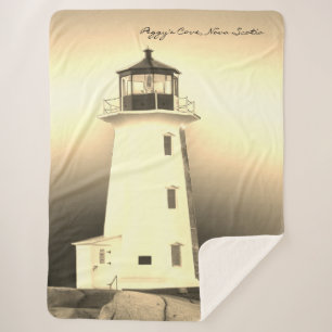 Niedlich warmes gemütliches Peggys Cove Lighthouse Sherpadecke
