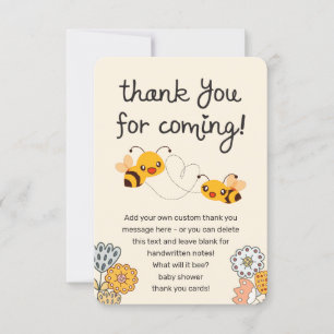 Niedlich, was es sein wird, eine Baby-Dusche zu ze Dankeskarte