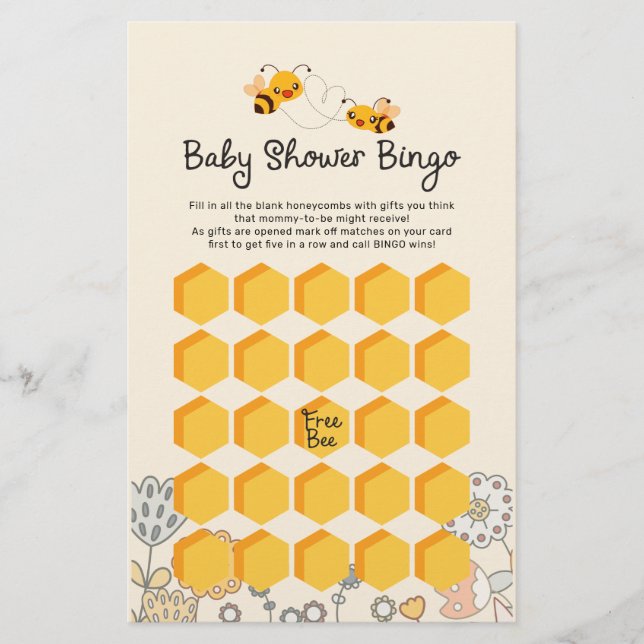 Niedlich Was wird es sein, Baby Shower Bingo Game  (Vorderseite)