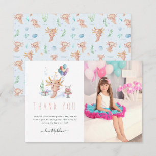 Niedlich Watercolor Axolotl Vielen Dank Foto Dankeskarte