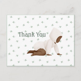 Niedlich Watercolor Baby Einfach Danke Postcard Postkarte