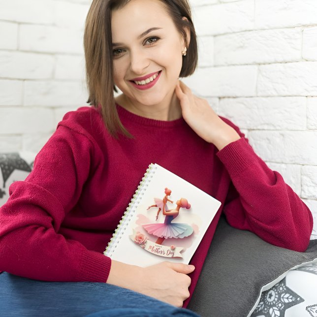 Niedlich Watercolor Ballerina Mama Silhouette Note Notizblock (Von Creator hochgeladen)