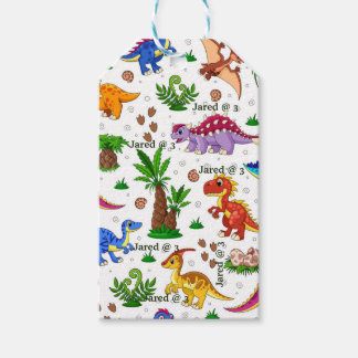 Niedlich Watercolor Kids's Geburtstag Dinosaurier Geschenkanhänger