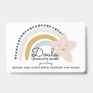 Niedlich Watercolor Rainbow Doula Birth Services I Ausweis
