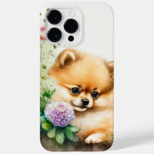 NIEDLICH WATERCOLOR SPITZ PUPPG HUND Case-Mate iPhone 14 PRO MAX HÜLLE