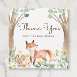 Niedlich Watercolor Woodland Fox Babydusche Vielen Geschenkanhänger