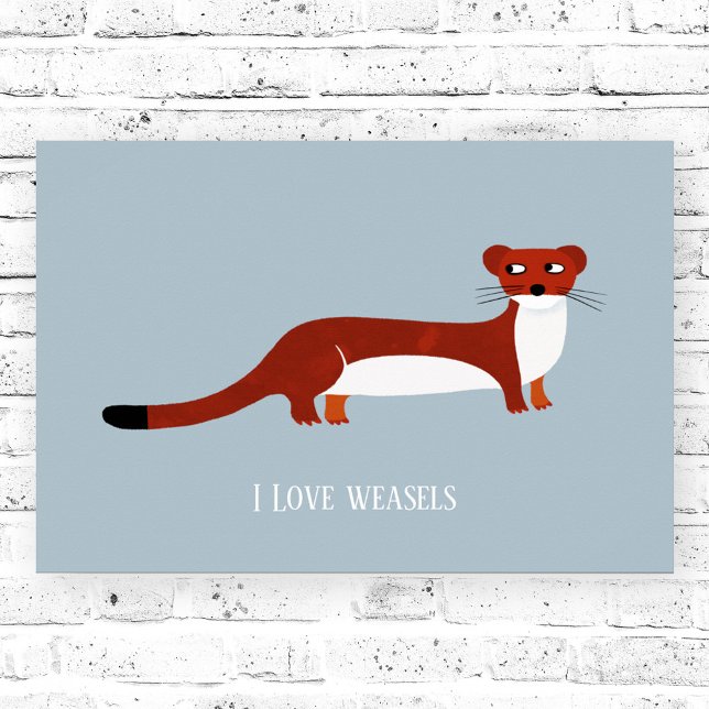 Niedlich Weasel Poster (Weasel fun poster)